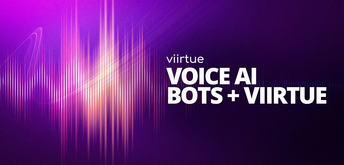 Voice AI bots and Viirtue stylized title card