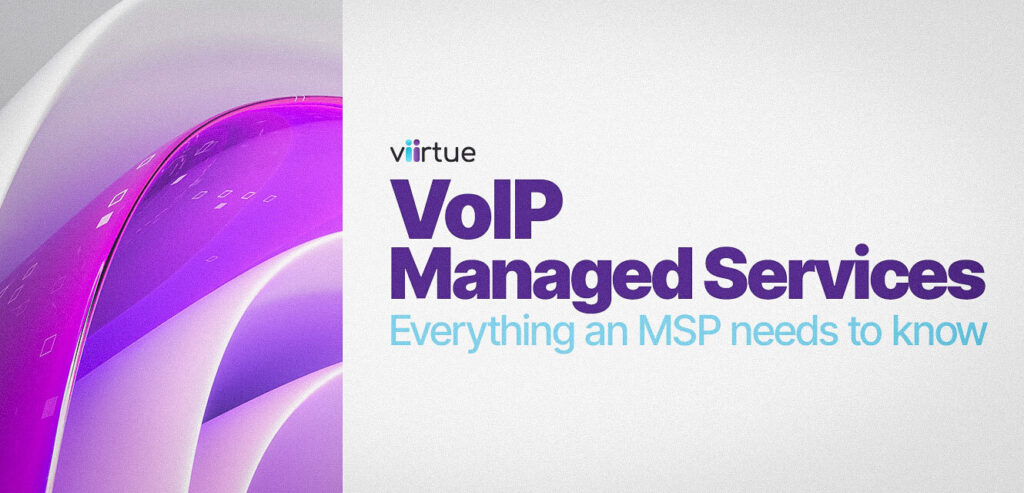 VoIP managed services title card in Viirtue branding