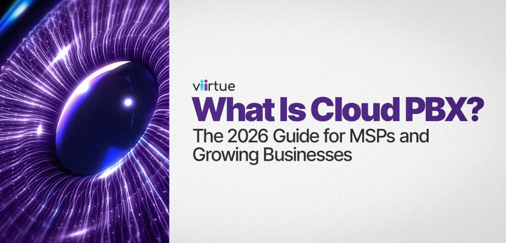 What is Cloud PBX title card with Viirtue branding.