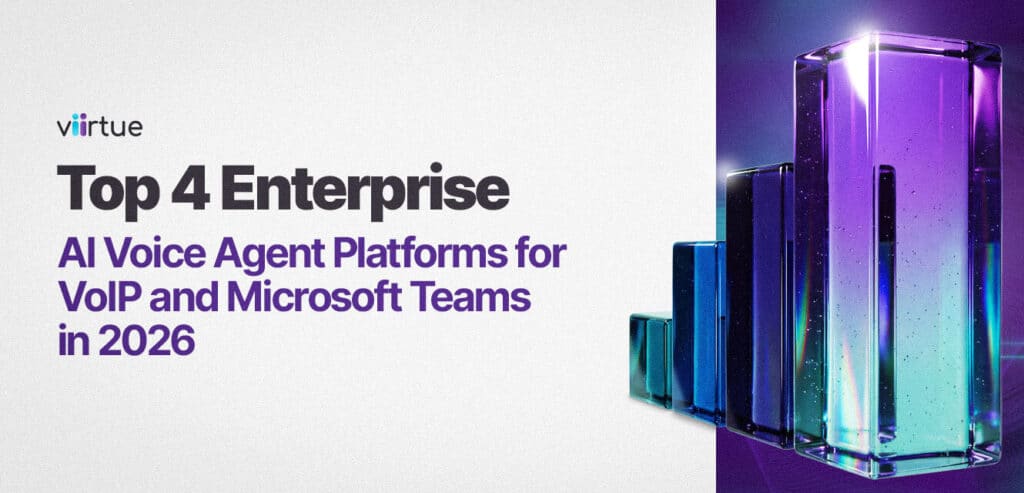 Top 4 Enterprise Voice Agent Platforms Title Card With Viirtue Branding